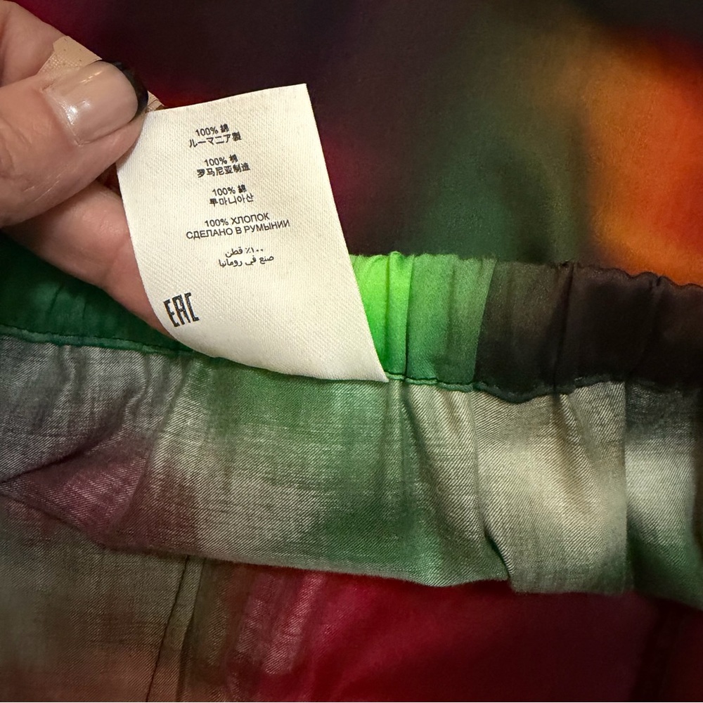 Dries Van Noten Wide Leg Pants Neon Light Print - Picture 11 of 14